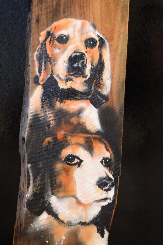 Two Beagles - custom dog portraits