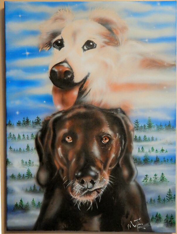 Custom Pet Painting - Ginger and Moly